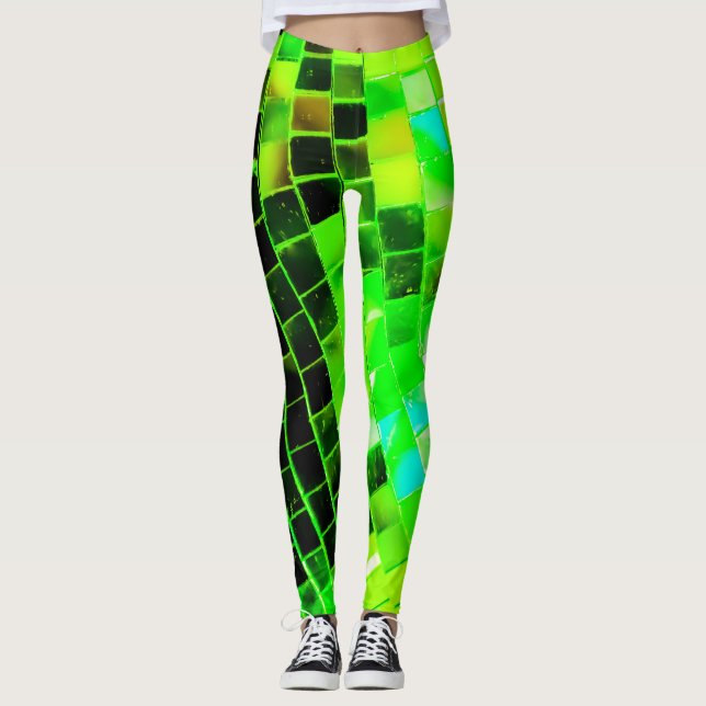 Leggings Pelota disco espejo verde (Anverso)