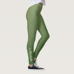 Leggings Pena verde personalizada<br><div class="desc">Pena verde personalizada</div>