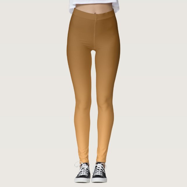 Leggings Pendiente neutral y llana de oro (Anverso)