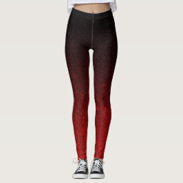 Leggings Pendiente roja y negra de Falln del purpurina