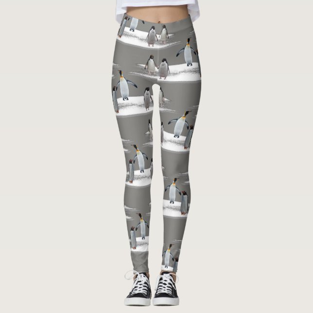 Leggings Penguin Iceberg Party (Gris) (Anverso)