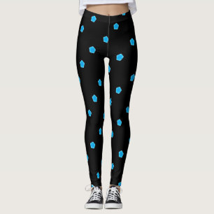 Leggings pentágonos azules negros