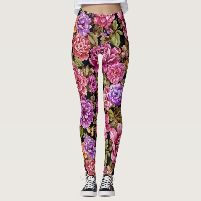 Leggings Peonys in Full Ploom (Anverso)