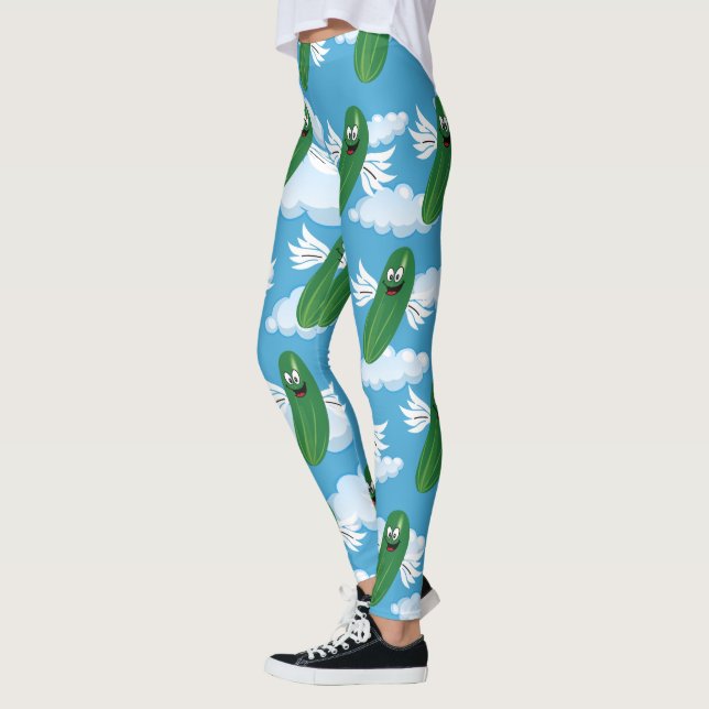 Leggings Pepinillos De Pepino Divertidos Humor De Comida Fa (Izquierda)
