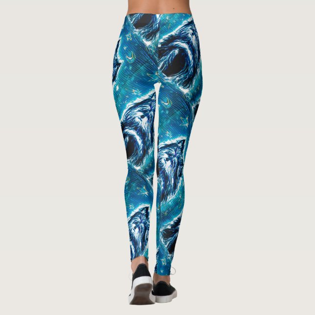 Leggings Pequeña Doggy de azul (Reverso)