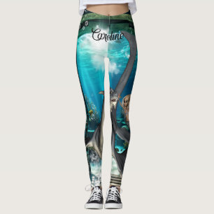 Leggings Pequeña sirena con seadragón.