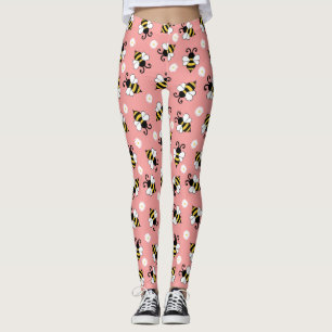 Leggings Pequeñas abejas y flores de margarita