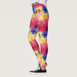 Leggings Pequeñas formas geométricas coloridas patrón de la