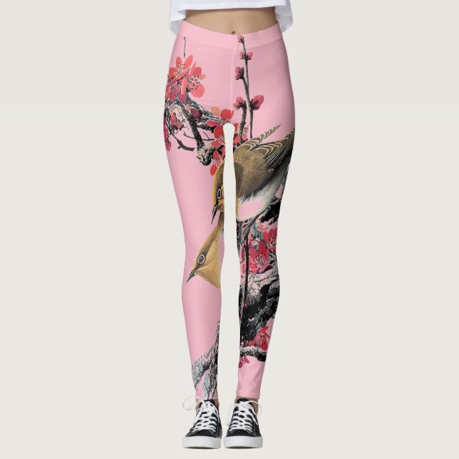Leggings Pequeñas piernas rosadas de pájaro (Anverso)
