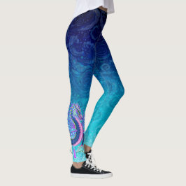 Leggings Pequeño dragón de agua rosa y azul