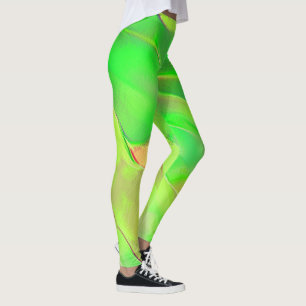 Leggings Pequeño esculpido en verde vivo envejecido