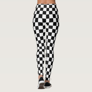 Leggings Modelo A Cuadros Blanco Y Negro - Mallas | Zazzle.es
