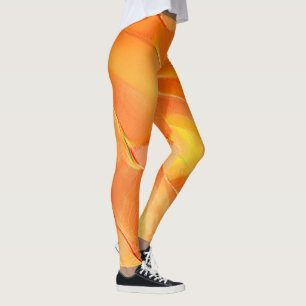 Leggings Pequeño tallado en amarillo y muchos naranjas