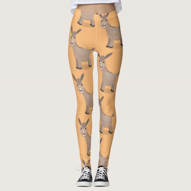 Leggings Pequeño y feliz ilustracion de personalizado de bu (Anverso)