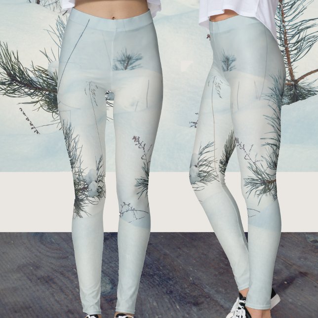 Leggings Pequeños abetos cubiertos de nieve fresca (Subido por el creador)