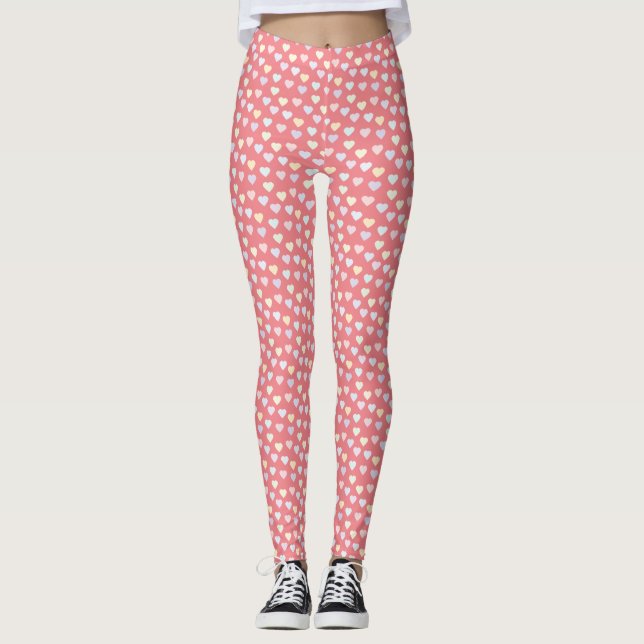 Leggings Pequeños corazones Pastel (Anverso)