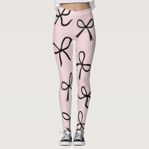 Leggings Pequeños y modernos arcos negros rosados
