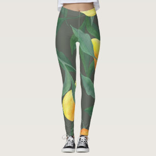 Leggings Peras acuarelas, hojas: sin costuras botánicas.