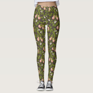 Leggings Peras rosadas (marrón oscuro)