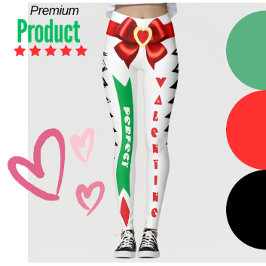 Leggings Perfecto Valentine Gift Personalizado Bow y Heart 