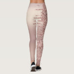 Leggings Perforaciones de destello de Purpurina Rosa Gold R<br><div class="desc">Rosa Dorado Purpurina Rubor Desglose Desglose por Personalizado Texto Giro rosa Moderno - Añadir su texto único / Nombre o Eliminar texto - Hacer su regalo especial - Redimensionar y mover o eliminar y agregar texto / elementos con la herramienta de personalización. Diseño de MIGNED. Por favor, vea mis otros...</div>