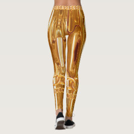 Leggings Perforaciones De Oro De moda Elegantes Para Sus Le