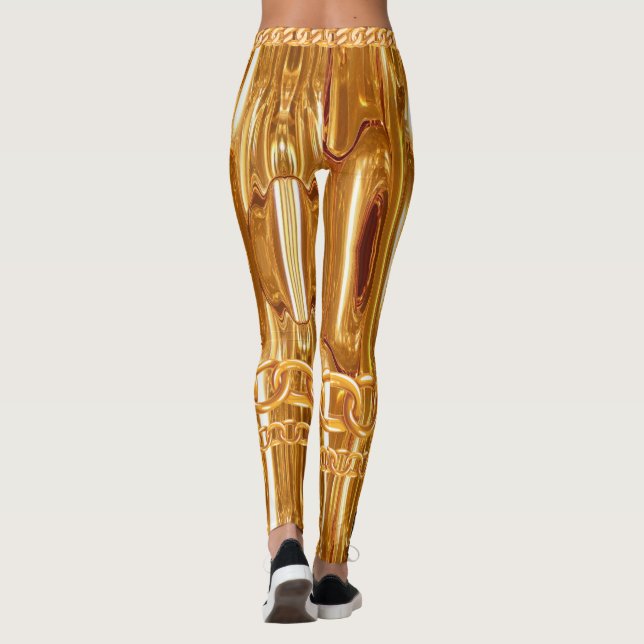 Leggings Perforaciones De Oro De moda Elegantes Para Sus Le (Reverso)