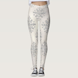 Leggings Perla de los Navidades de nieve de plata