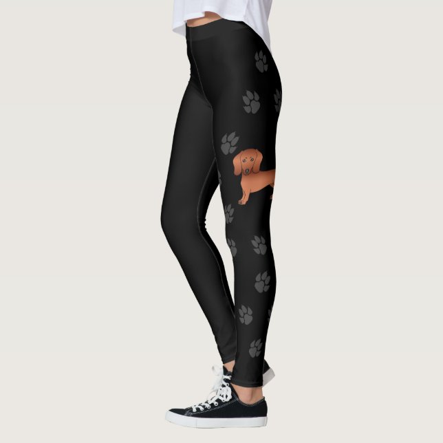 Leggings Perrito De Dibujos Animados Adorable Con Cabello C (Izquierda)
