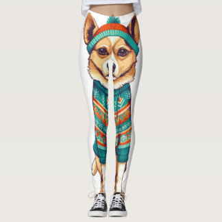 Leggings Perro adorable al estilo invernal