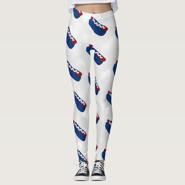 Leggings Perro Caliente 4 de Julio Brillante (Anverso)