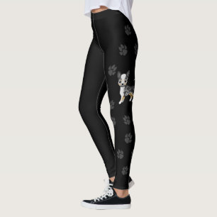 Leggings Perro Chihuahua de Pelo Liso Blue Merle y Patas