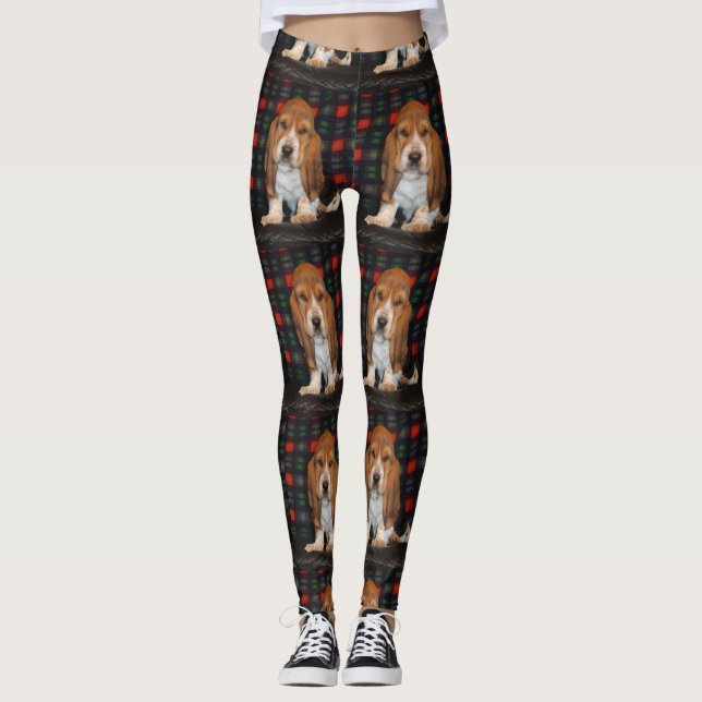 Leggings perro de afloramiento para mujer de las polainas (Anverso)