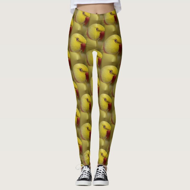 Leggings Perro de cuello de indio lutino amarillo brillante (Anverso)