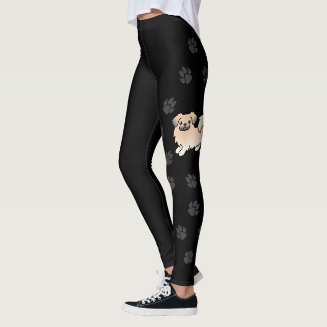Leggings Perro de dibujos animados Tibetan Spaniel Sable Cr (Izquierda)
