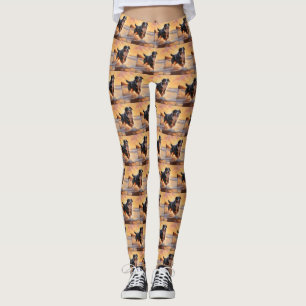Leggings Perro de montaña bernés Sandy Paws en la puesta de
