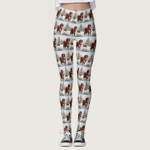 Leggings Perro de San Bernardo en Navidades de Nieve