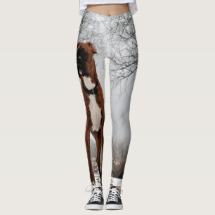 Leggings Perro del boxeador de Brown