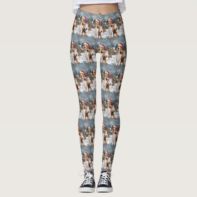 Leggings Perro Foxhound de Inglés Americano Alegría de Navi (Anverso)