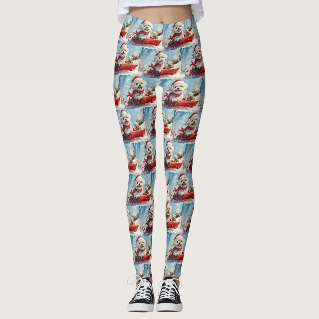 Leggings Perro "Malti Tzu" en escabeche, deja que nieve Nav (Anverso)