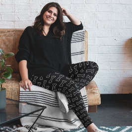 Leggings Perro moderno lindo Leggencias óseas