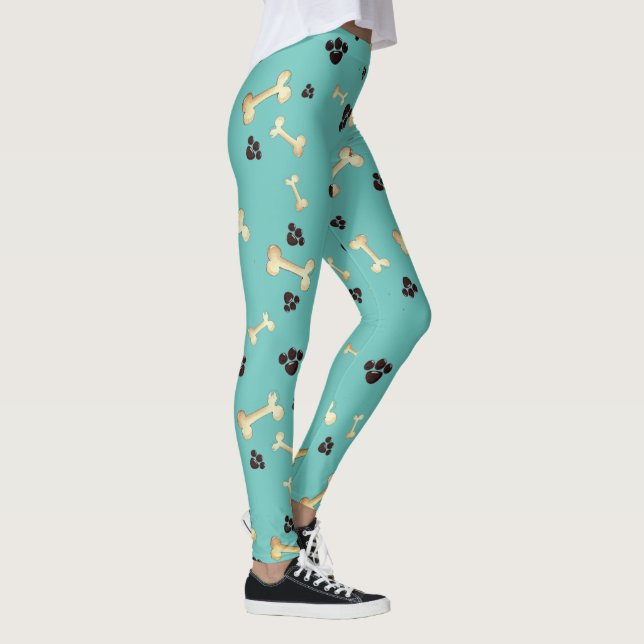 Leggings Perro moderno lindo Mascota hueso (Derecha)