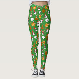 Leggings Perro Navidad Cute Patterado