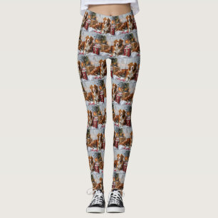 Leggings Perro Nova Scotia Duck Tolling Retriever Navidad F