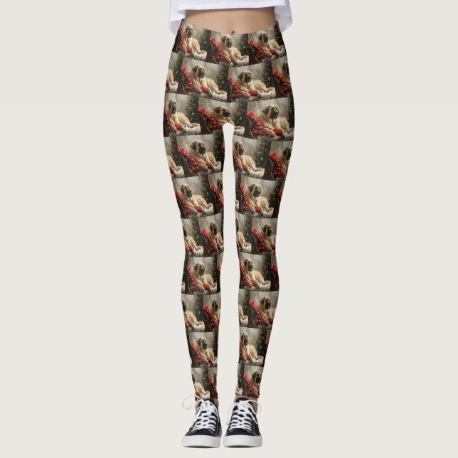 Leggings Perro pastor de Anatolia Fiesta de Navidad (Anverso)