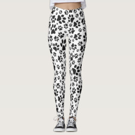 Leggings Perro Paws Black and White Polka Dot