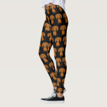 Leggings Perro revestido liso lindo de la salchicha de<br><div class="desc">Muestre apagado su amor para los perros de la salchicha de Frankfurt en comodidad y estilo con estas polainas del modelo de los Dachshunds. La impresión modelada linda, perfecciona para el gimnasio, la yoga, o una tarde de relajación con su Doxie por su lado. Dibujo original de un Dachshund rojo...</div>