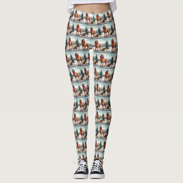 Leggings Perro sangriento en Navidades de nieve (Anverso)