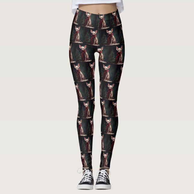 Leggings Perro Sfinx en Navidades de nieve (Anverso)