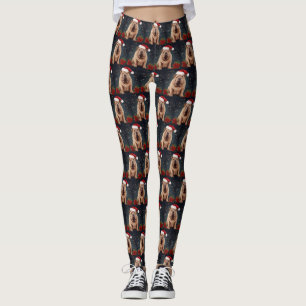 Leggings Perro Shar Pei en Navidades de nieve